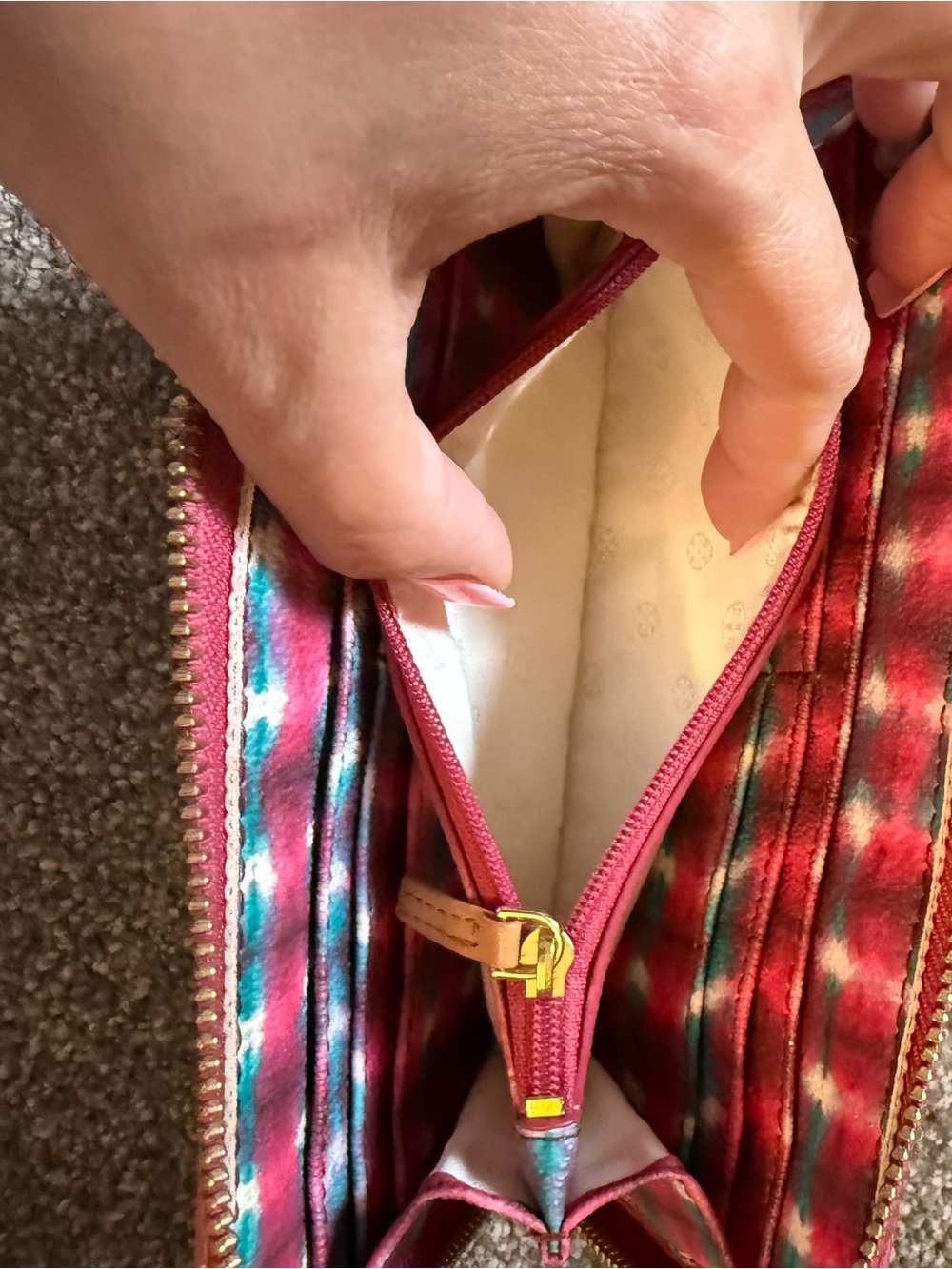 Tory Burch Pink Pink Multicolor Zip Around Wallet Project/Rehab - Picture 3 of 10